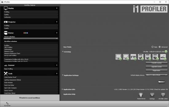 i1Profiler 3.8.5.18452