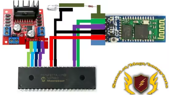 Controlling DC motor PMDC/stepper/servo with PIC16F877A