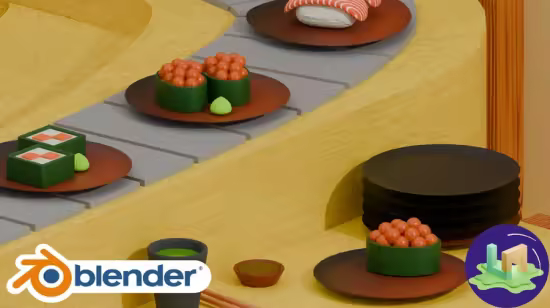 Blender : Sushi Belt Scene