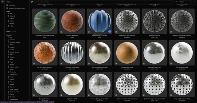 Adobe Substance Materials – Metal Category
