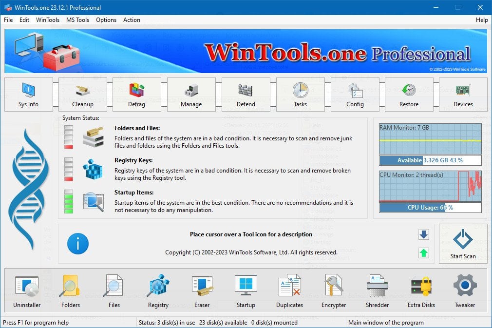 WinTools.one Home / Professional 26.0.1 Multilingual