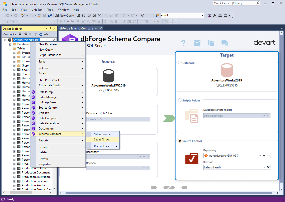 Devart dbForge Schema Compare for SQL Server 2025.3.107