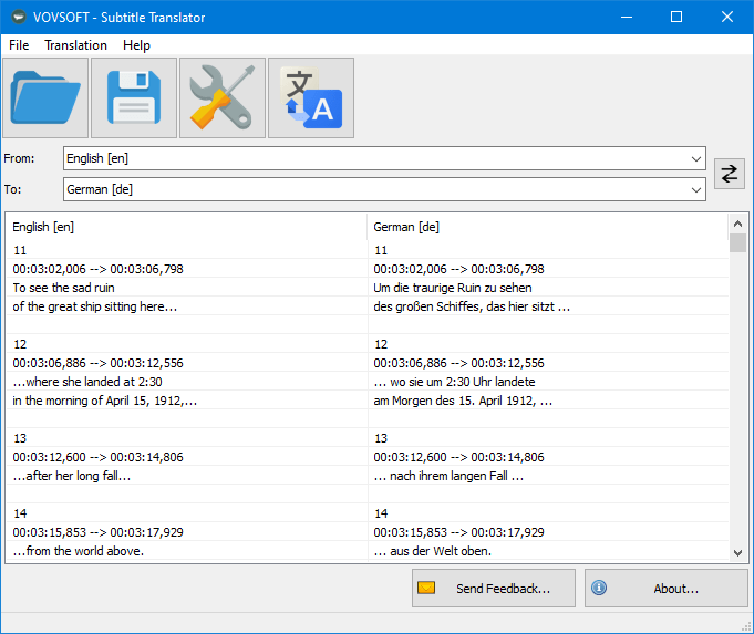 VovSoft Subtitle Translator 3.0