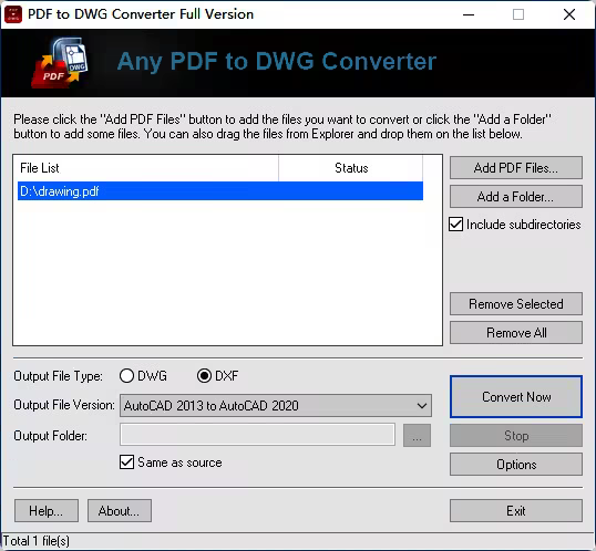 AnyDWG Software PDF to DWG Converter Full 2027.0