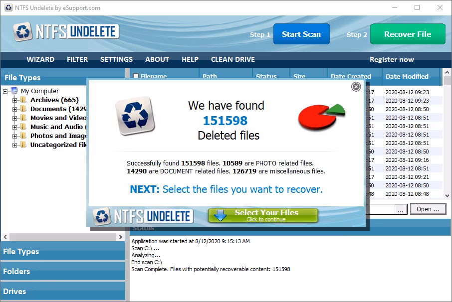 WebMinds NTFS Undelete 4.0.26.213