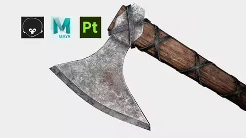 Game Ready Weapon Art: Realistic Battle Axe Pipeline