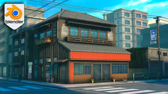 Stylized Japanese Environments in Blender