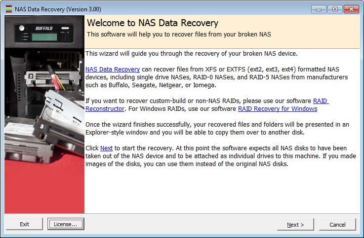 Runtime NAS Data Recovery 4.06