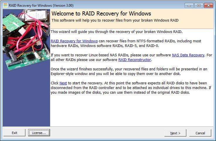 Runtime RAID Recovery for Windows 4.06