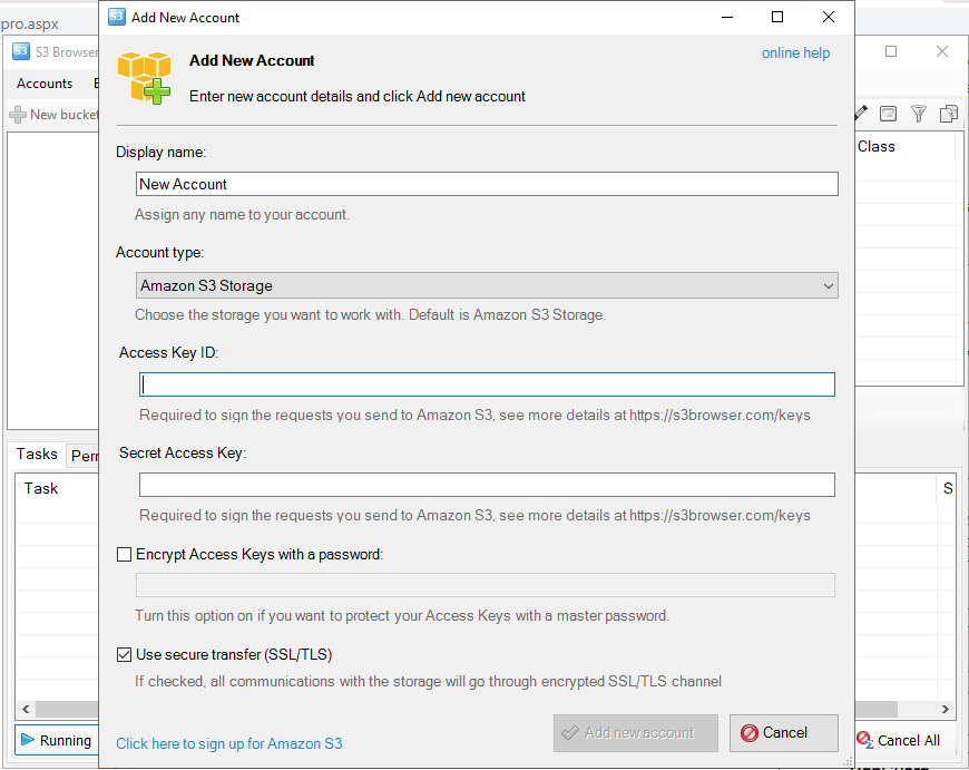 NetSDK Software S3 Browser Pro 13.2.5