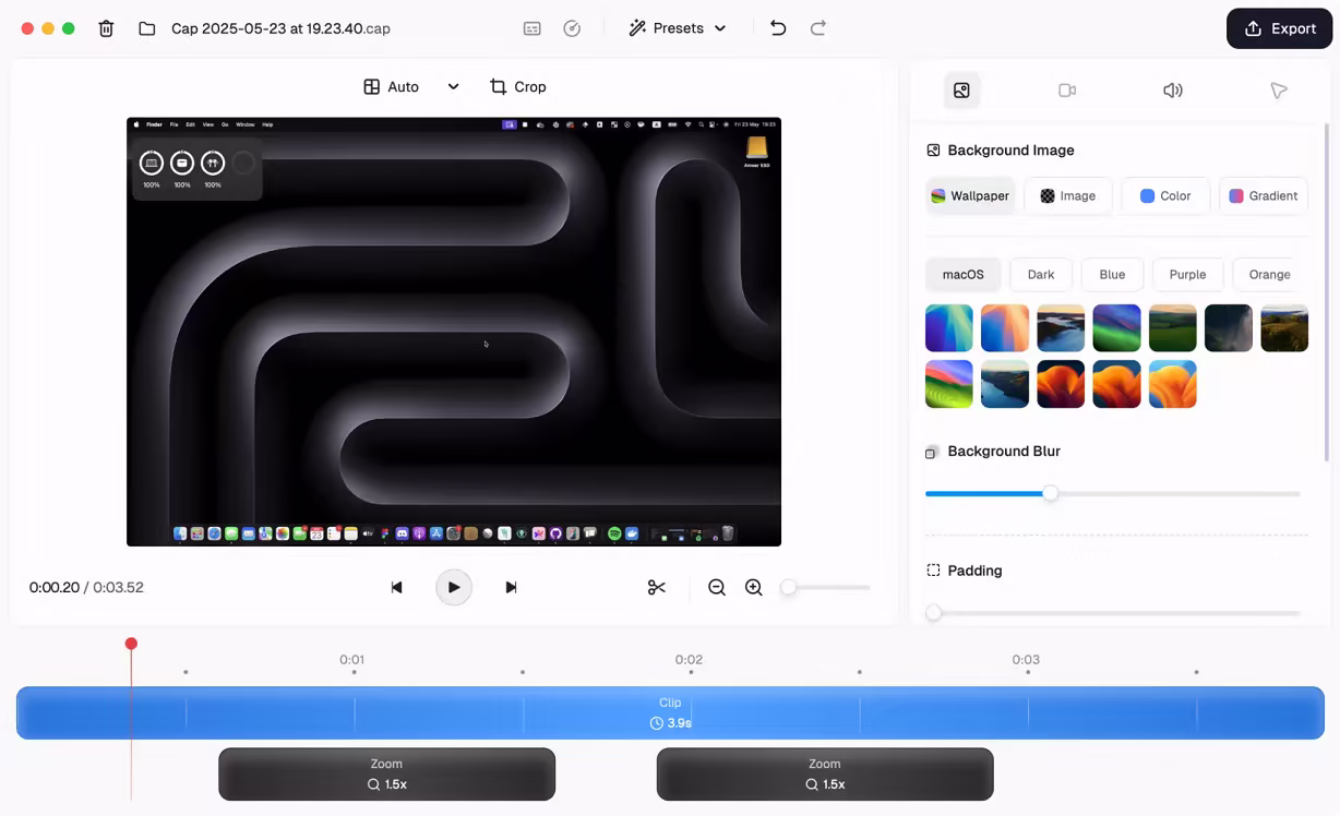 Cap 0.4.84 macOS