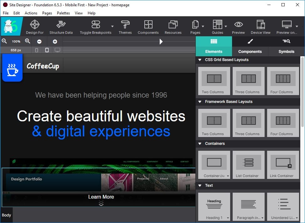 CoffeeCup Responsive Site Designer 4.0.3360