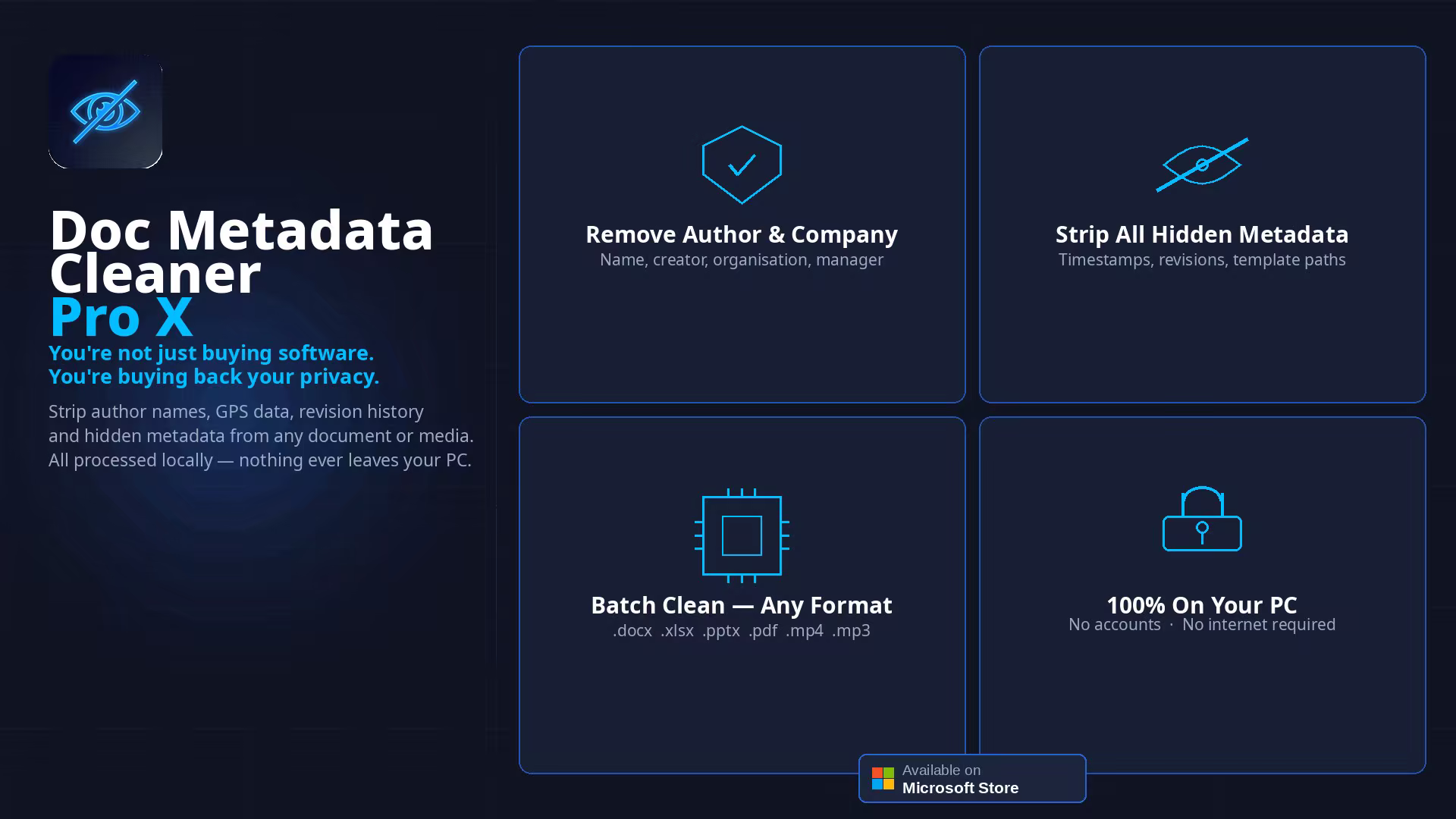 Doc Metadata Cleaner Pro X 1.2.0