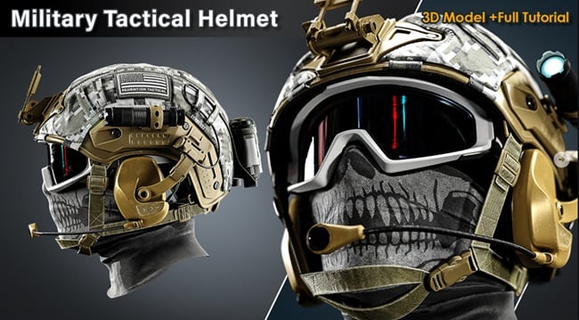 Artstation – Military Tactical Helmet tutorial