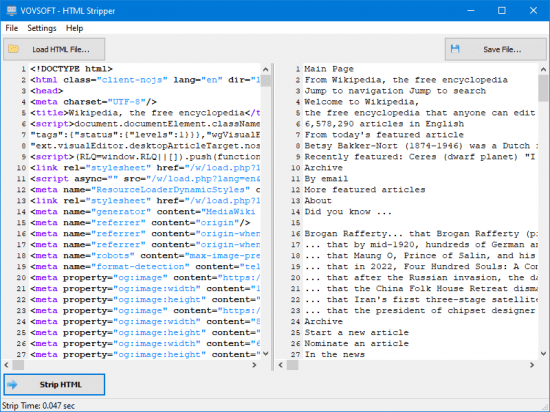 VovSoft HTML Stripper 2.5