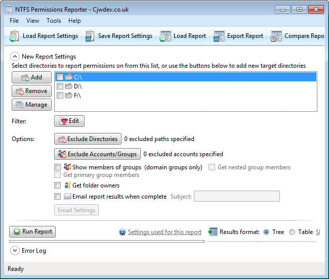 Cjwdev NTFS Permissions Reporter 2.3.5