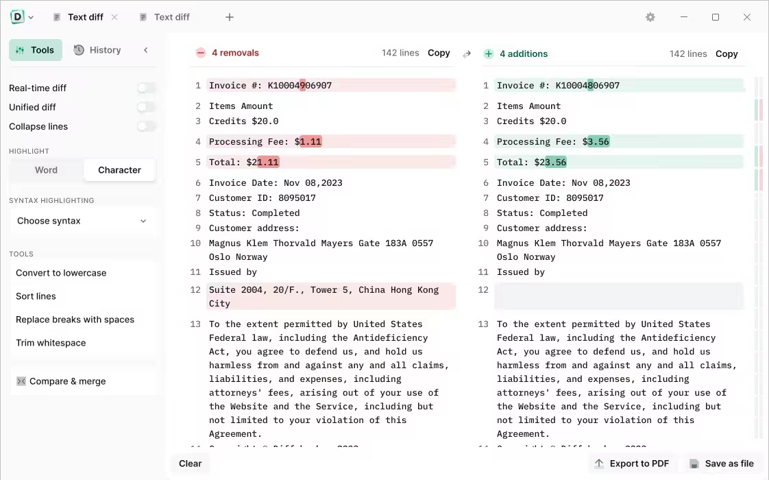 Diffchecker 7.2 Multilingual