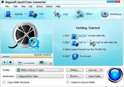 Bigasoft QuickTime Converter 3.7.45.4933 QuickTime影片转换器