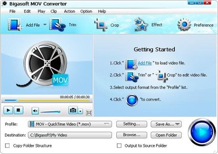 Bigasoft MOV Converter 3.7.45.4933 MOV视频转换器