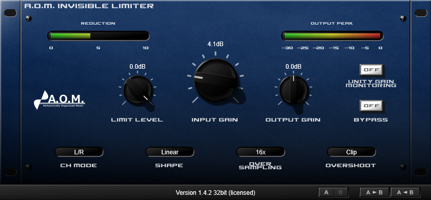 AOM Factory Invisible Limiter v1.5.4