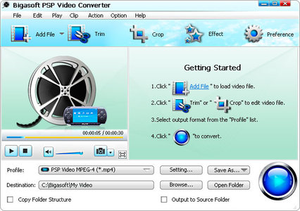 Bigasoft PSP Video Converter 3.7.44.4896 PSP视频转换器