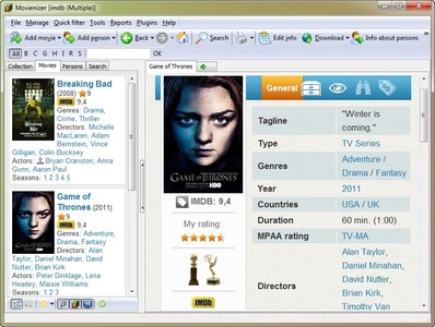 Movienizer 6.3 Build 387 + Portable 影视管理