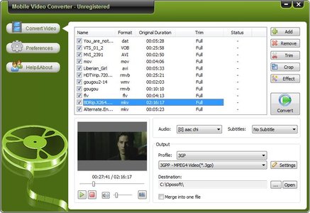 Oposoft Mobile Video Converter 7.6 移动视频转换器