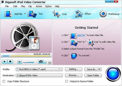 Bigasoft iPod Video Converter 3.7.45.4933 iPod视频转换器