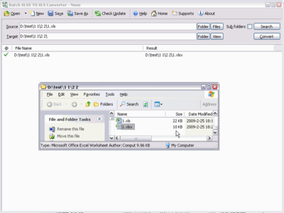 Batch XLS & XLSX Converter 2013.5.625.1596 XLS-XLSX格式批量互转