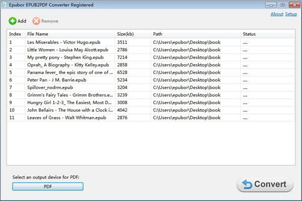Epubor EPUB to PDF Converter 2.1.0 EPUB转PDF