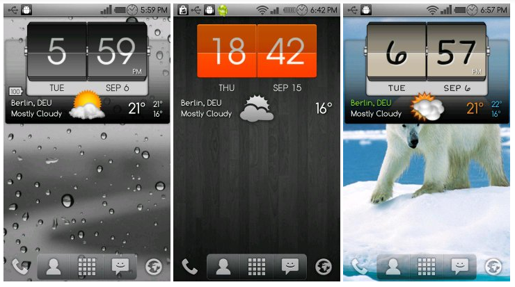 3D Flip Clock & World Weather