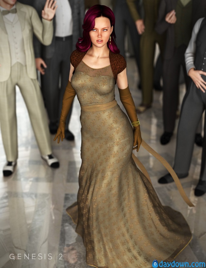 Daz3D Evening Gown for Genesis 2 Female(s)