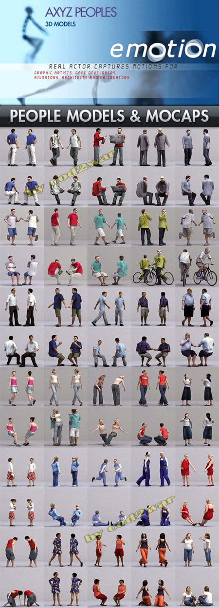 AXYZ DESIGN – People 3D Models & Motion Capture Data 人物3D模型和动作捕捉数据