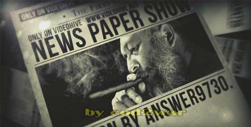 报纸新闻 News Paper Show – PR0JECT for After Effects