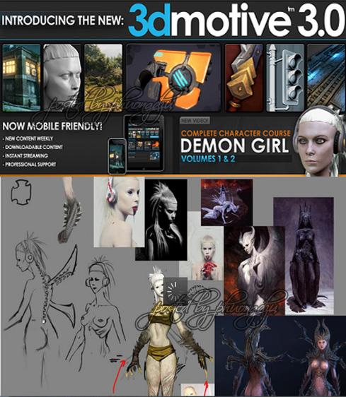 3DMotive Complete Character Course - Demon Girl Vols.1-4