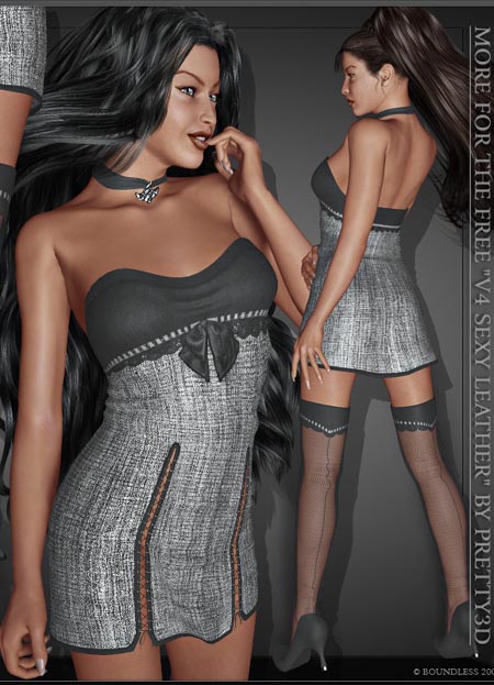 Renderosity MORE for the free "V4 Sexy Leather" by Pretty3D