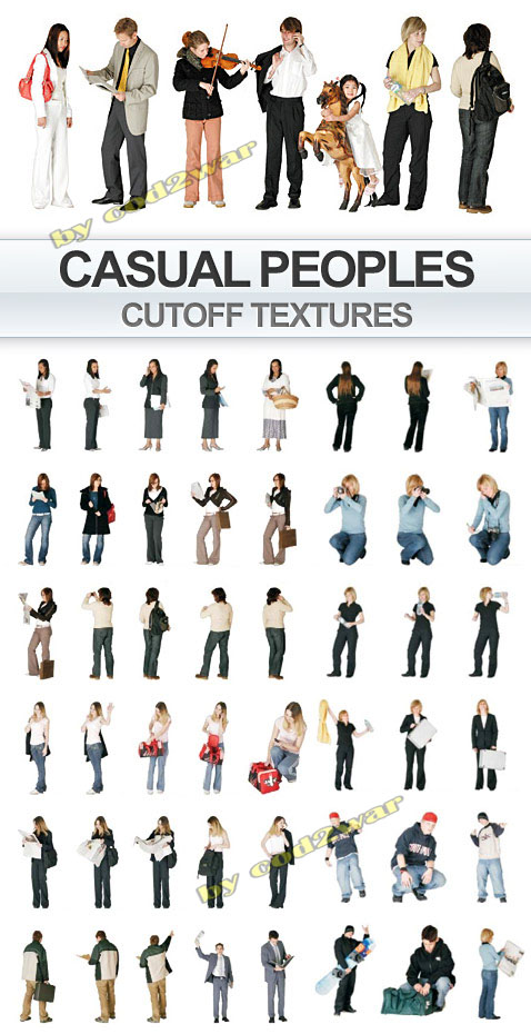 Casual Peoples on transparent background