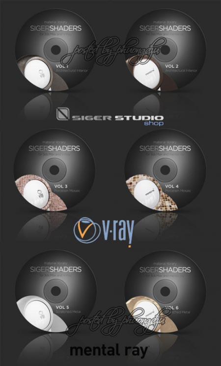 SigerShaders Volume 1-6 Vray & Mental Ray