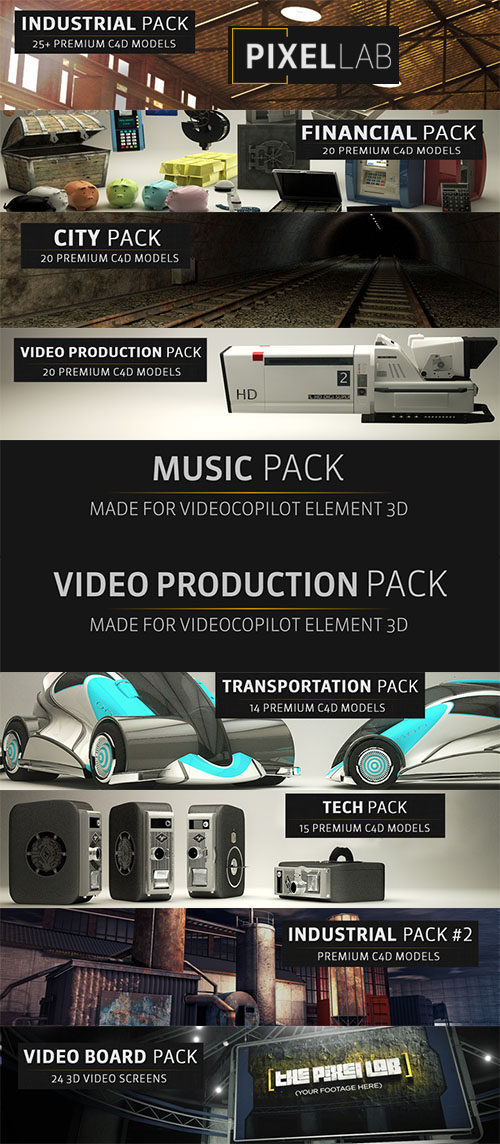 The Pixel 3D Models Lab Complete Packs