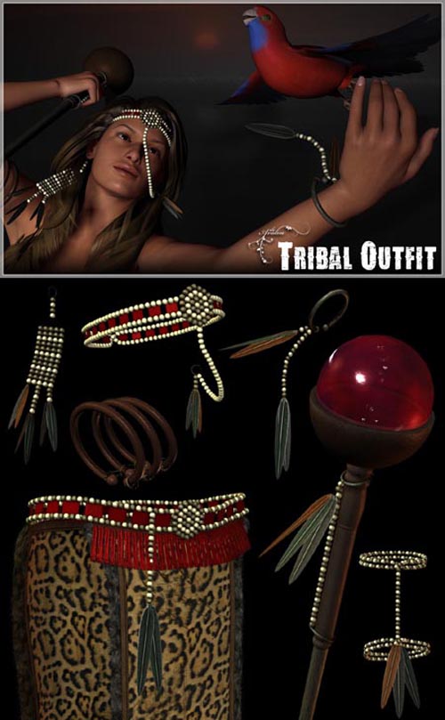 Renderosity – Daz/Poser Tribal Outfit 部落装备