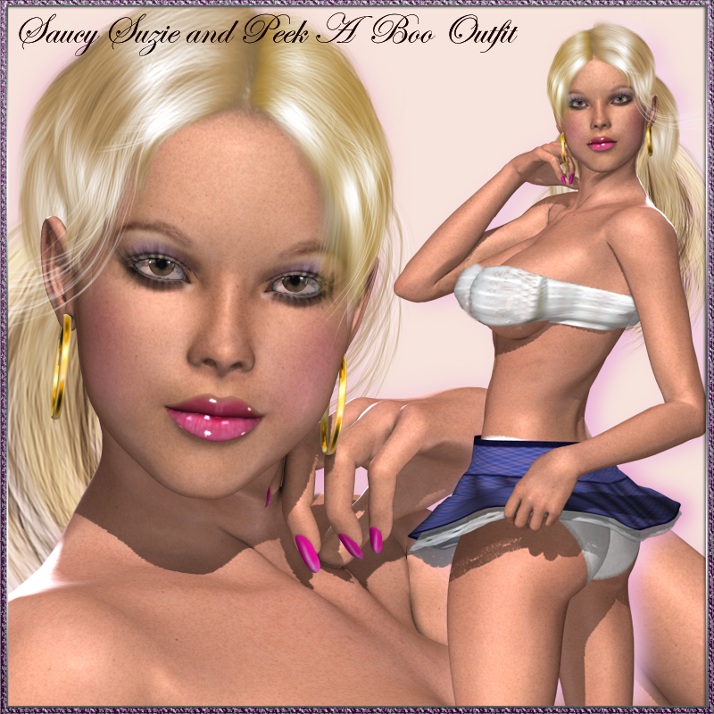 Saucy Suzie and Peek A Boo Outfit"