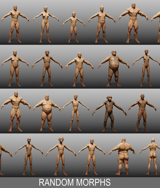 Turbosquid – Human Zbuilder 各种人体3D模型合辑