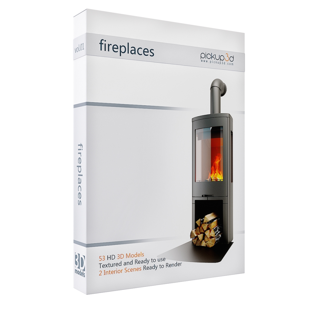 Pickup3D Vol.01 Fireplaces 壁炉模型