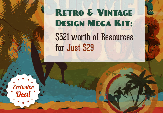 InkyDeals - Retro & Vintage Design Mega Kit InkyDeals - Retro & Vintage Design Mega Kit