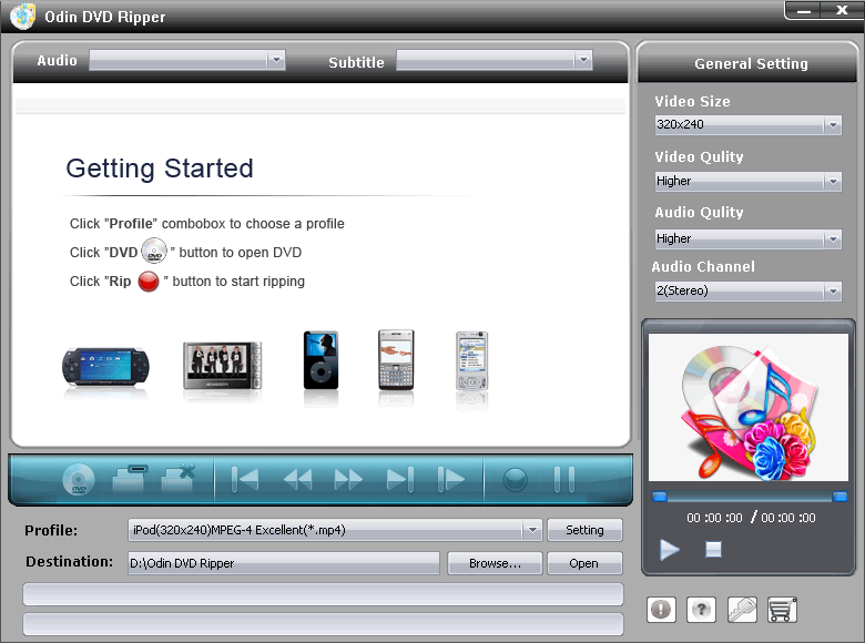 OdinShare Odin DVD Ripper v9.8.4 视频转换
