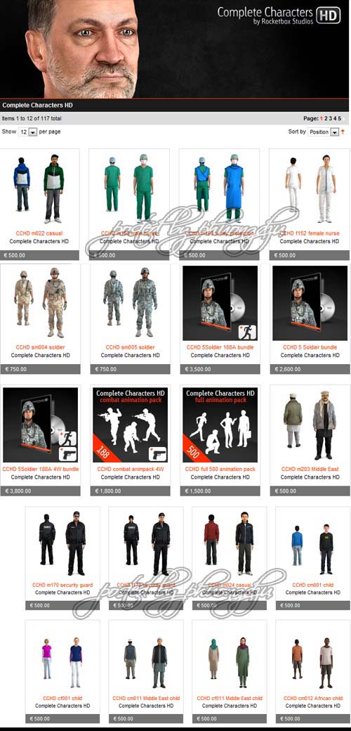 3DVD角色库模型 Rocketbox libraries Complete Characters 3DVD