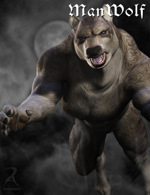 Daz3D The Man Wolf 狼人模型