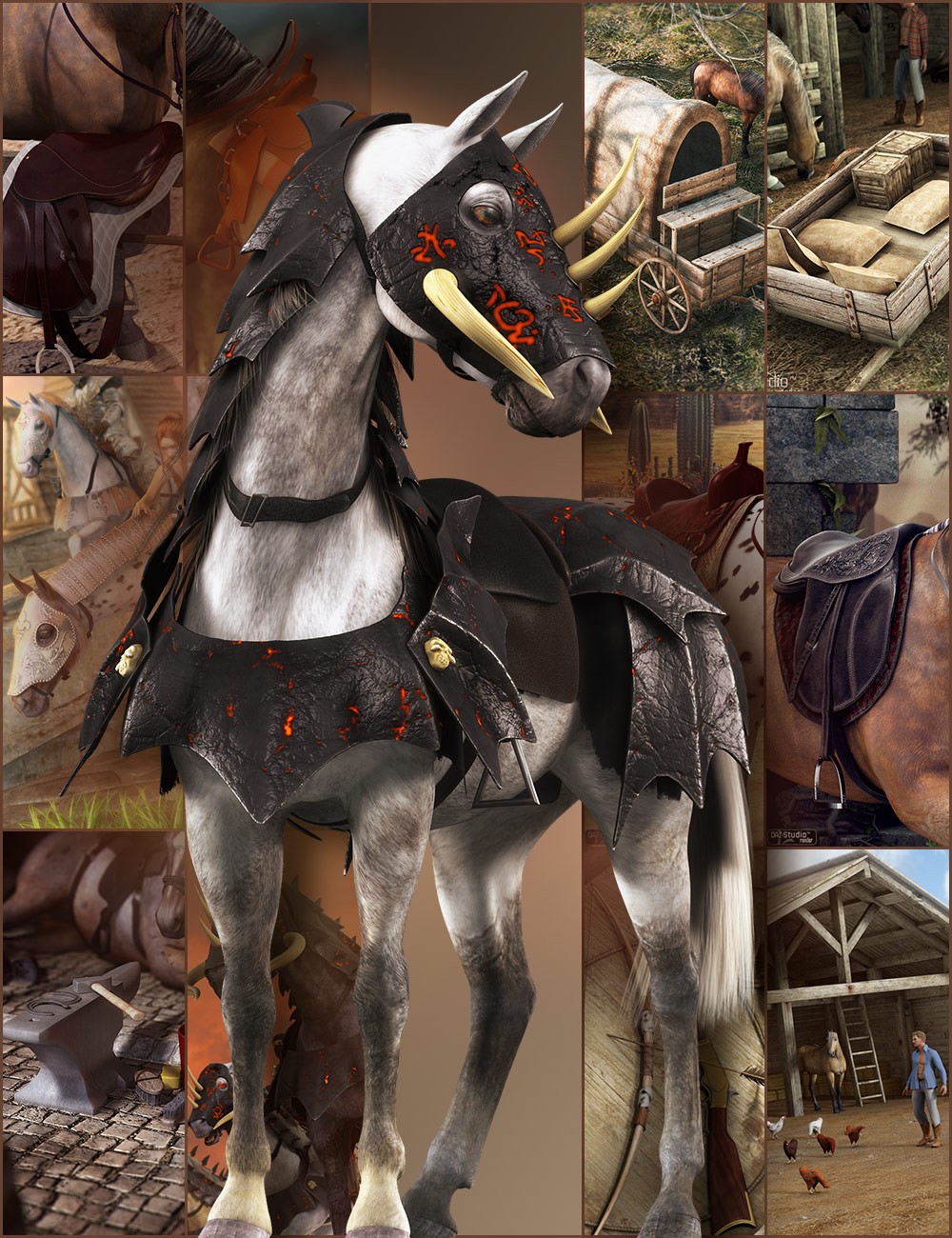 Daz3D Horse 2 Pro Bundle