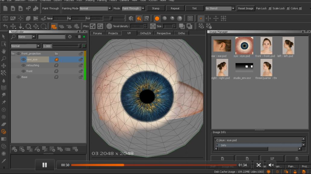 Texture Projection Techniques in MARI