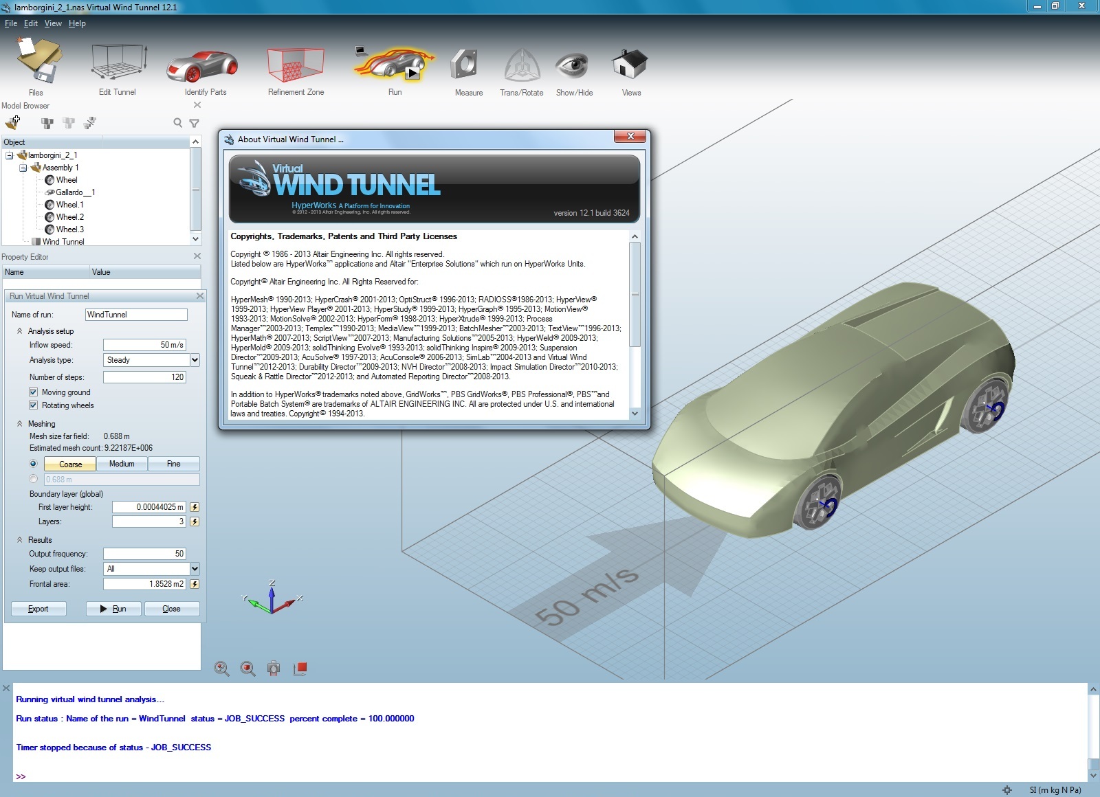 Altair Virtual Wind Tunnel 12.1